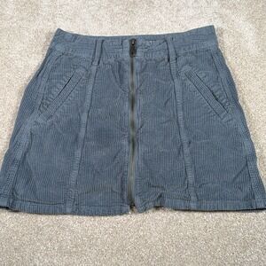 American Eagle Corduroy Hi Rise A Line Mini Skirt Womens 0 Blue